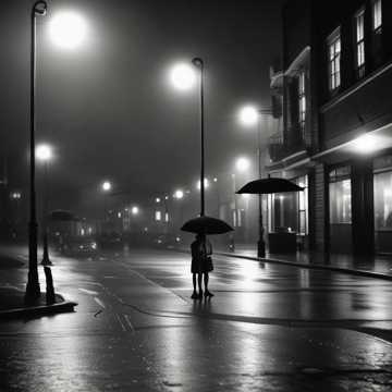 雨音の下で