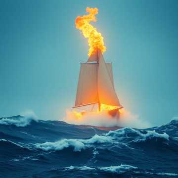 嵐の海へ