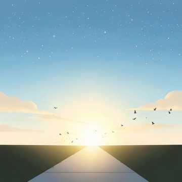深呼吸の青空