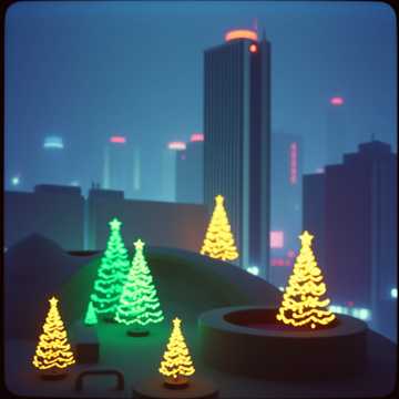 木々に灯る クリスマスの夢