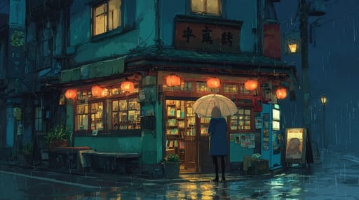 雨中黑膠