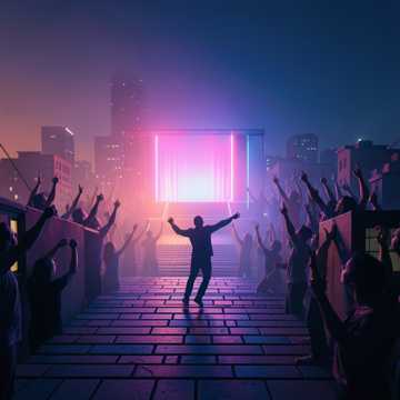 路地裏の拍手音