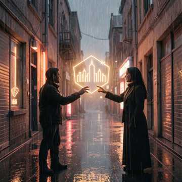 Sous la pluie grise