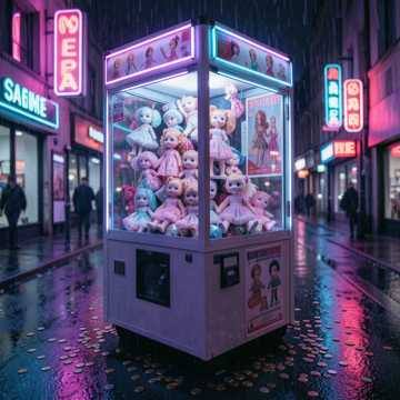 夾不到的美女公仔