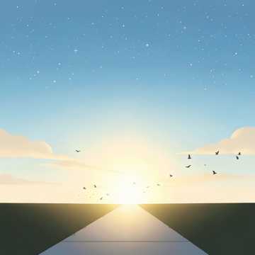 深呼吸の青空
