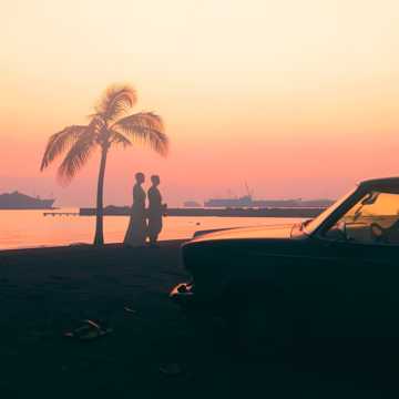 鳴尾浜の夕日