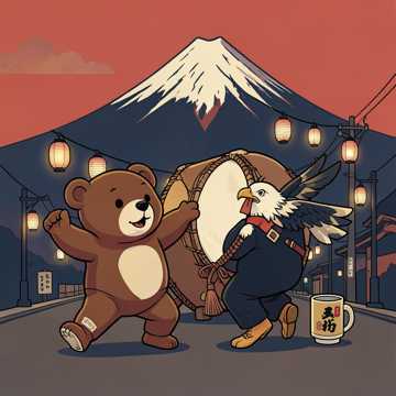ハチクマ音頭 太鼓 AB1
