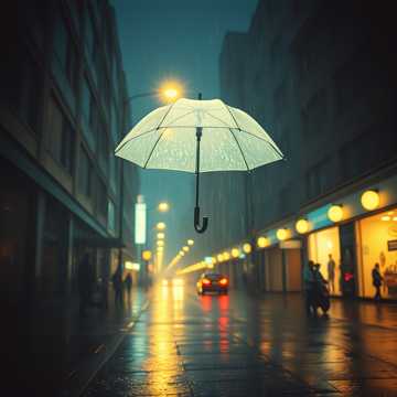 雨中漫步