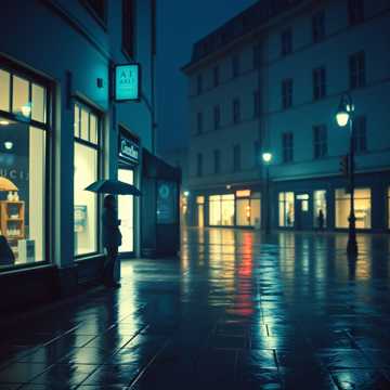雨傘下的腳步