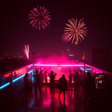 Салют на крыше